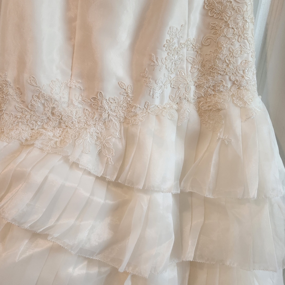 White by Vera Wang cream wedding dress size 10 worn for my vow renwal. - Picture 8 of 9